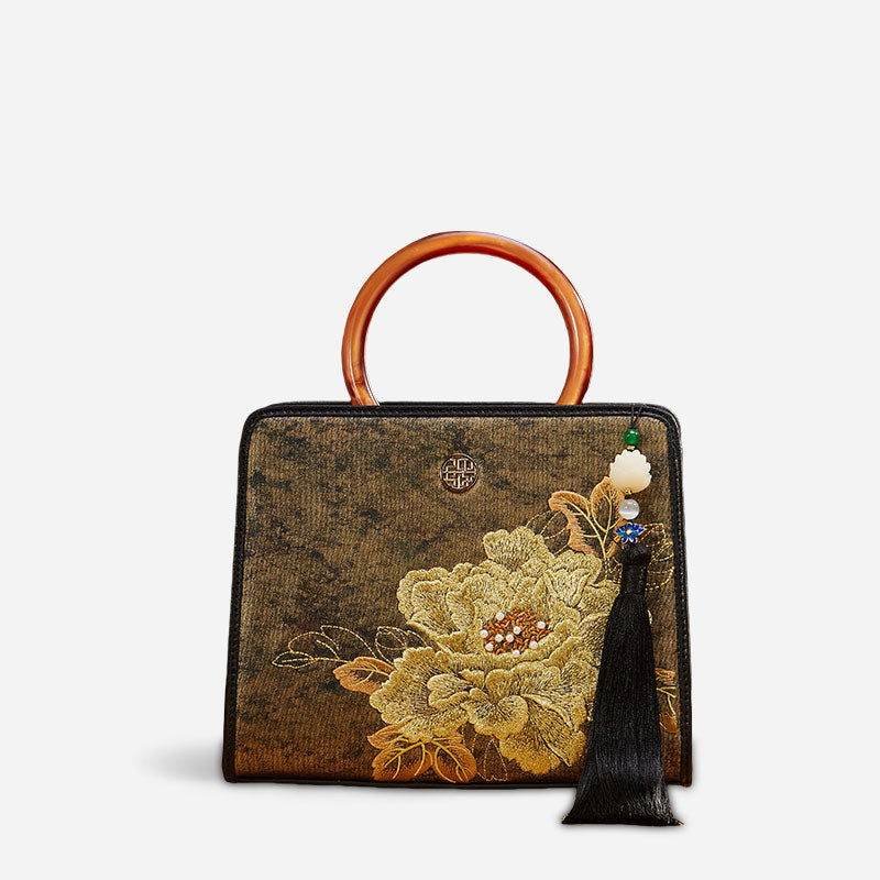 Embroidery Nishijin Weave Chinese Style Retro Handbag – Image 4