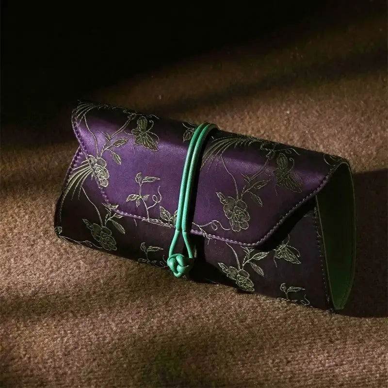 Xiangyunsha Silk Vintage New Chinese-Style Evening Clutch Wallet - Image 16