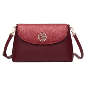 Embossing Leather Red Shoulder Bag Wedding Handbag